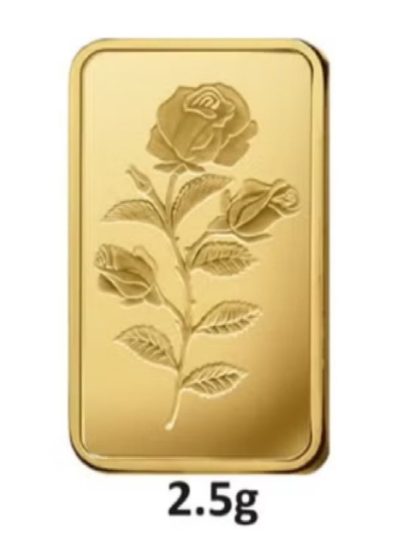 24 karat gold bar, weighing 2.5 gram